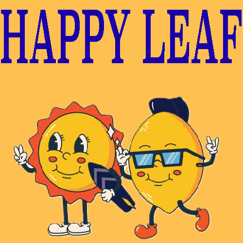 Happy Leaf's store logo.