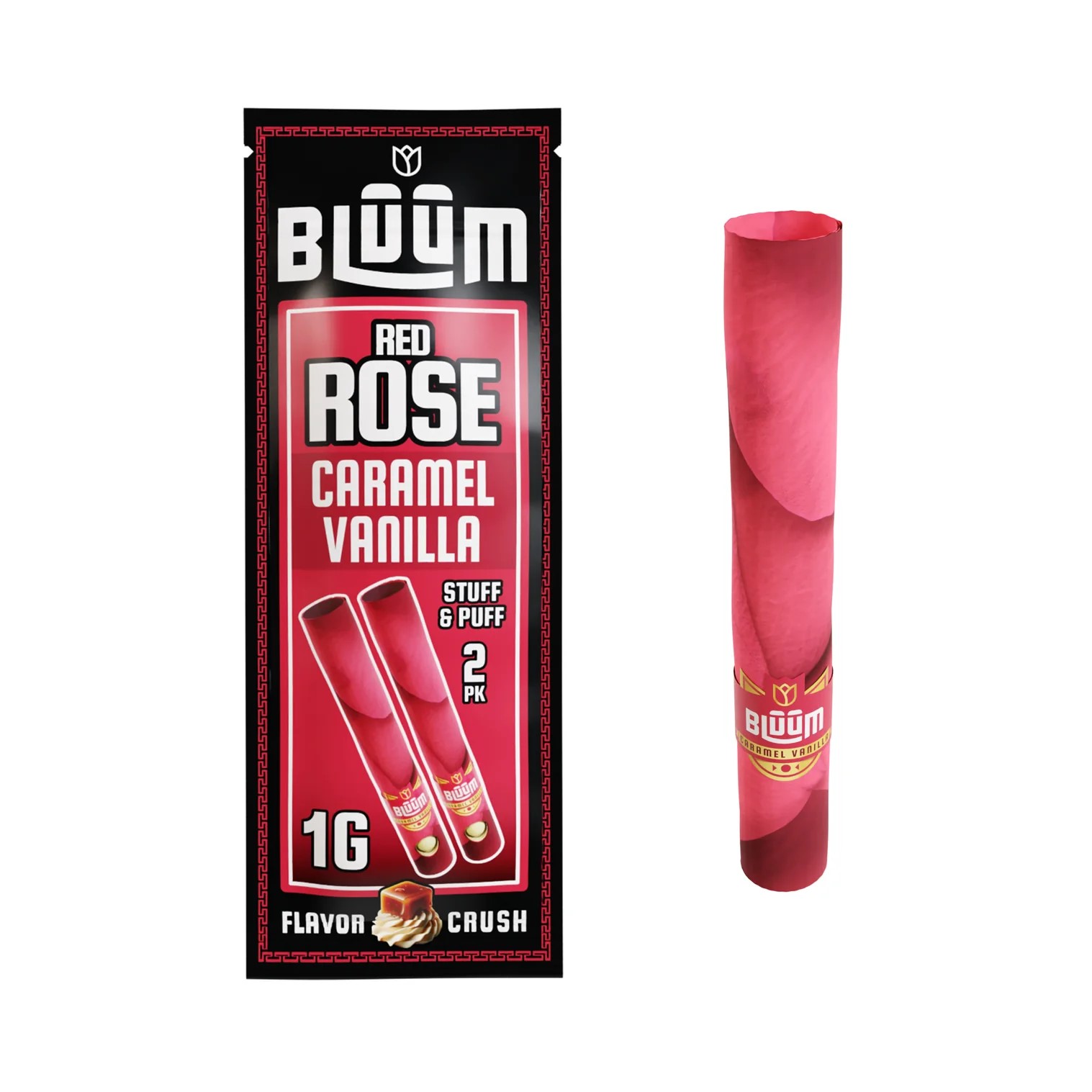 Bluum - Red Rose Caramel Vanilla Flower Rolls 2pk