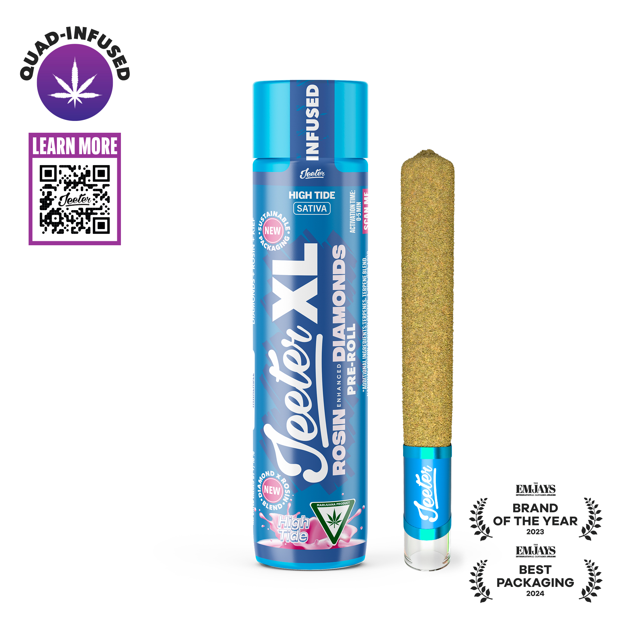Jeeter - High Tide XL Quad Infused Pre-Roll 2g