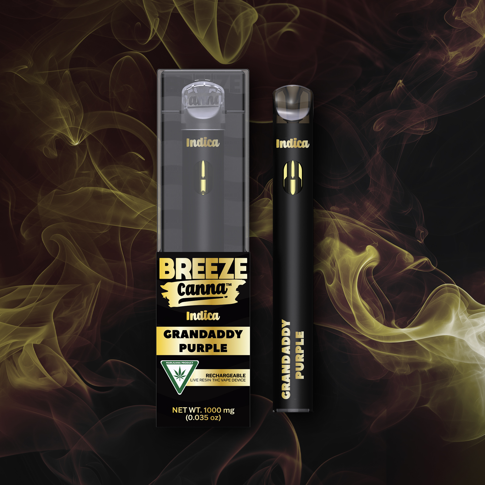Breeze Canna - Grandaddy Purple Live Resin Disposable 1g