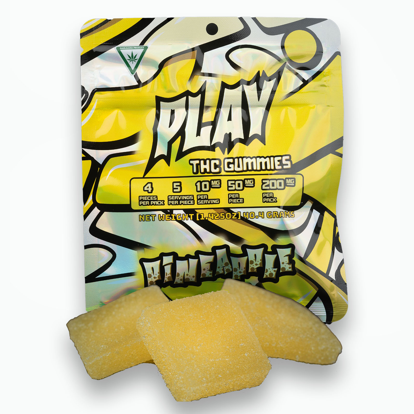Play - Pineapple Gummies 4pk 200mg