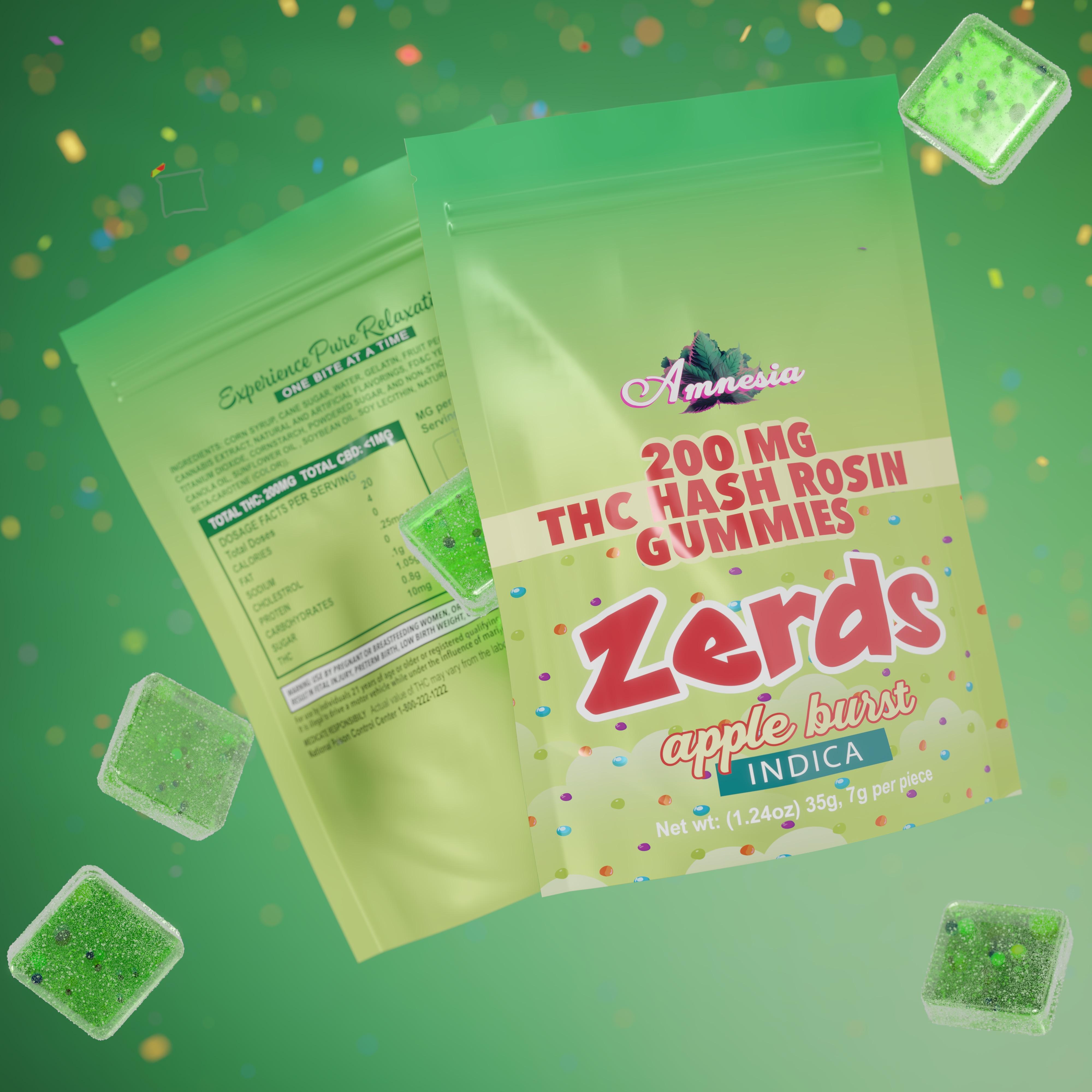 Zerds - Apple Burst Hash Rosin Gummies 5pk 200mg