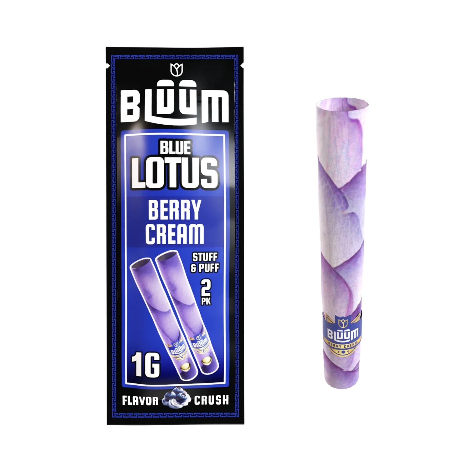 Bluum - Blue Lotus Berry Cream Flower Rolls 2pk