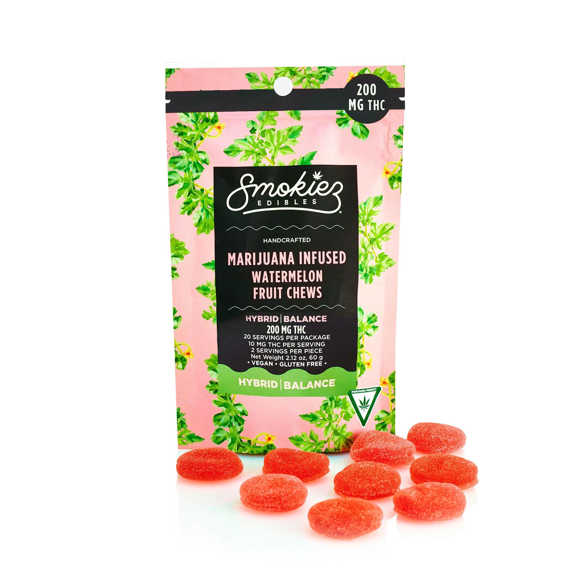Smokiez - Watermelon Fruit Chews Gummies 200mg
