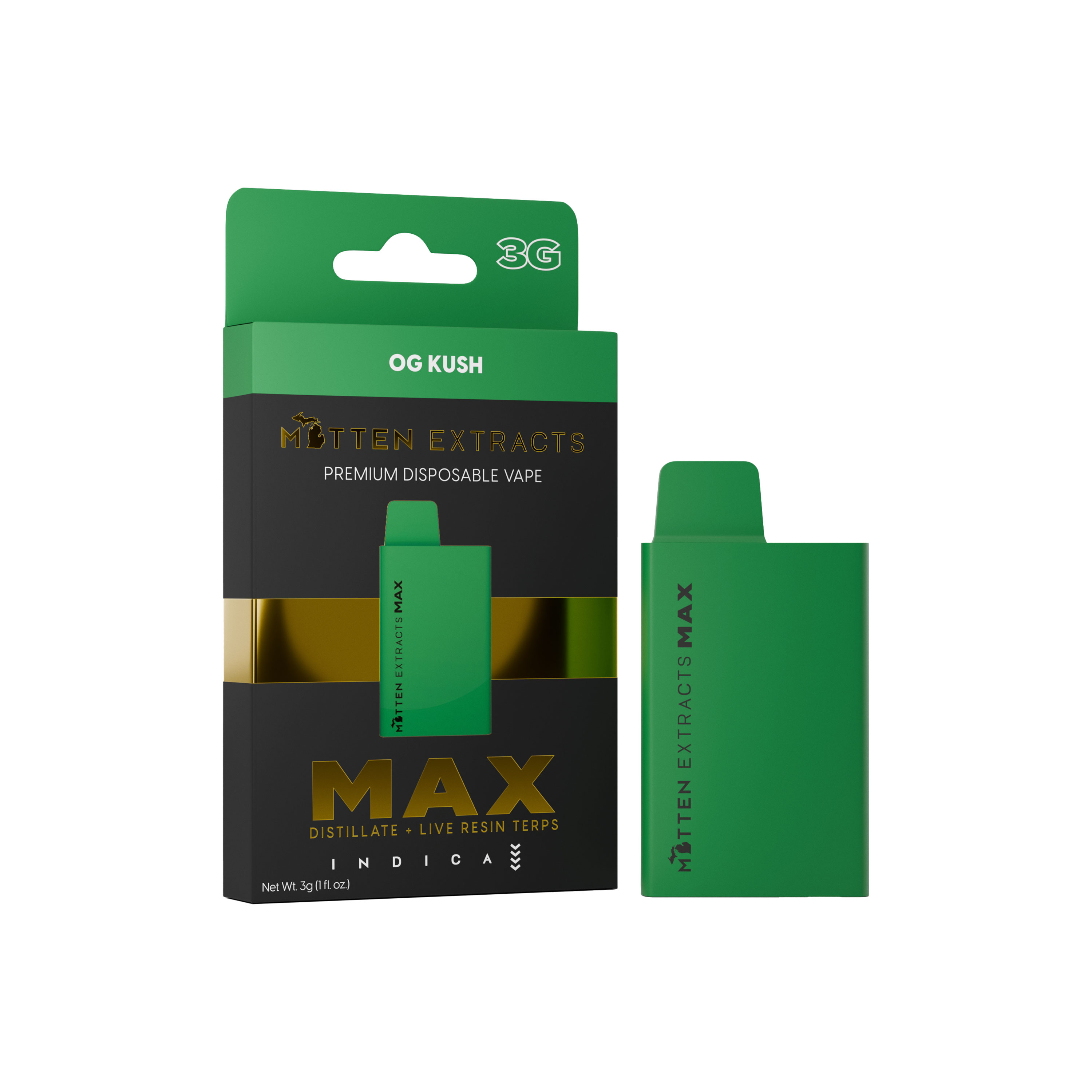 Mitten Extracts - OG Kush Disposable 3g