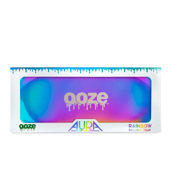 Ooze Rolling Tray - Metal Aura Rainbow - Large