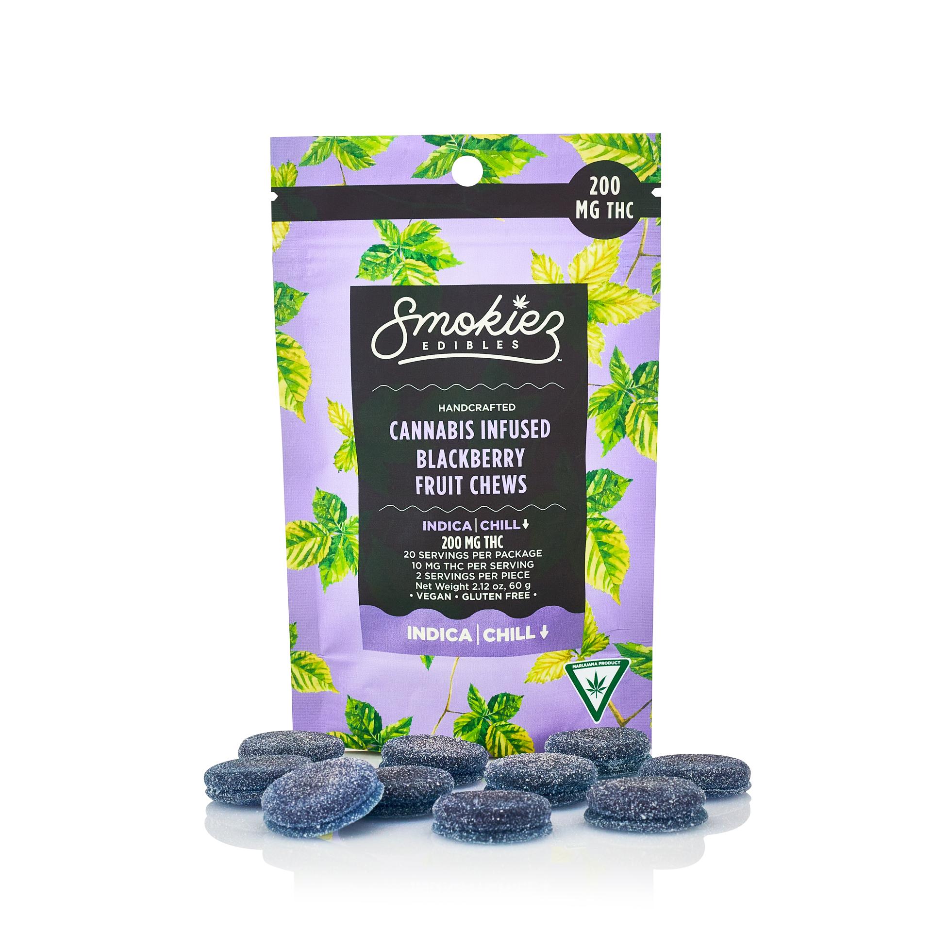 Smokiez - Blackberry Fruit Chews Gummies 200mg