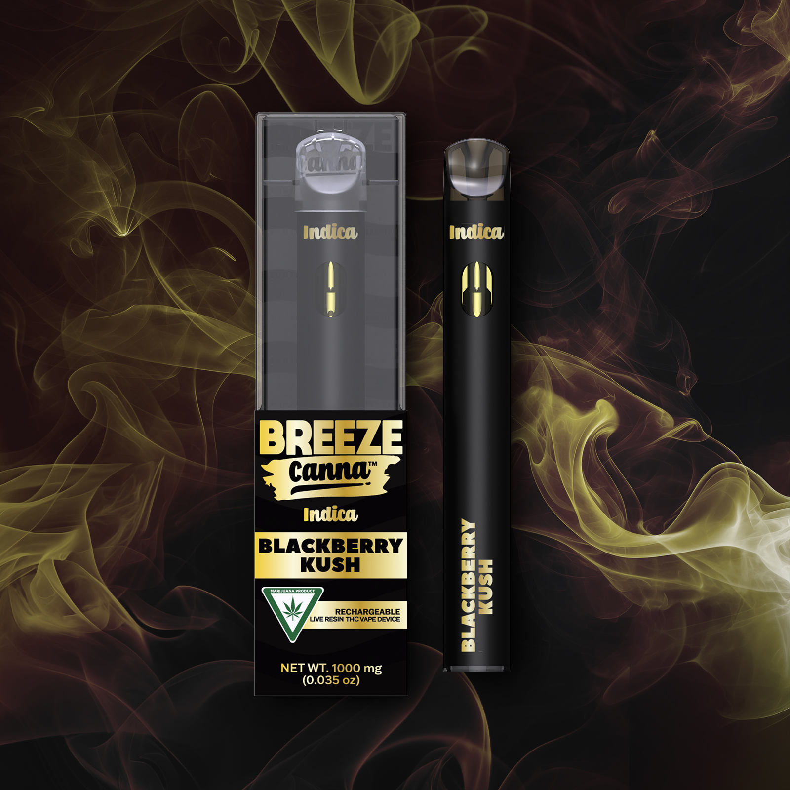 Breeze Canna - Blackberry Kush Live Resin Disposable 1g