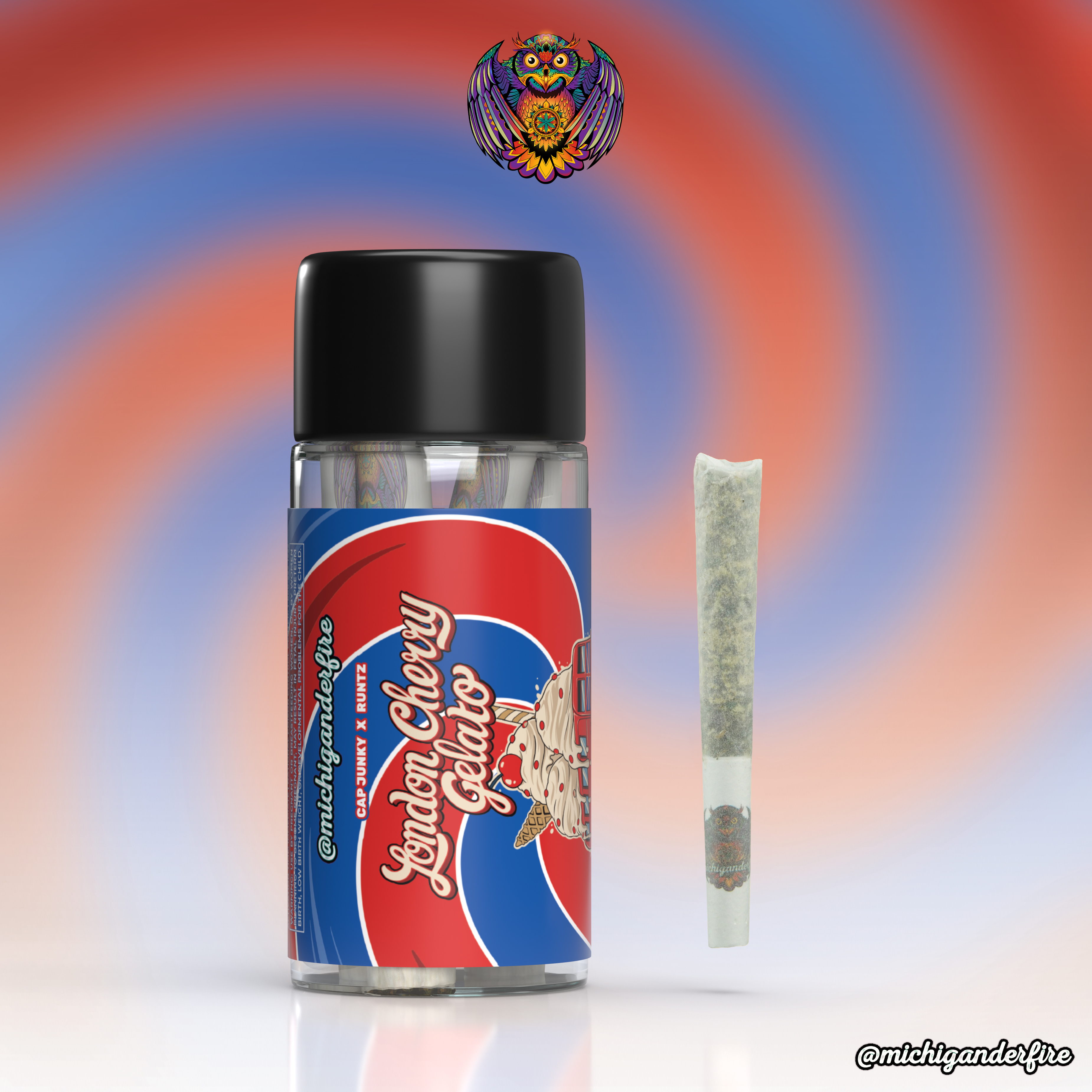 Michigander Fire - London Cherry Gelato Pre-Rolls 5pk 2.5g