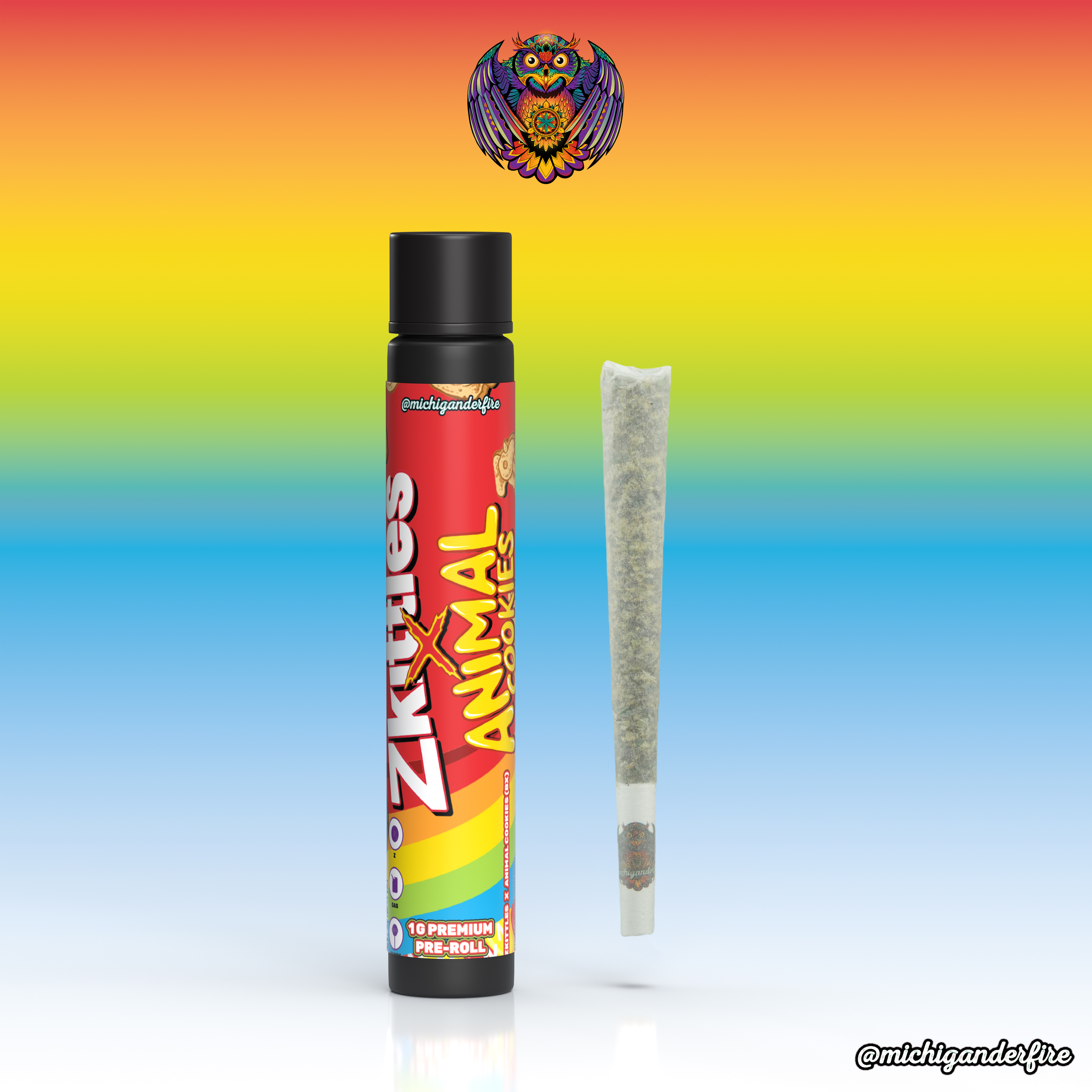 Michigander Fire - Zkittlez x Animal Cookies Pre-Roll 1g