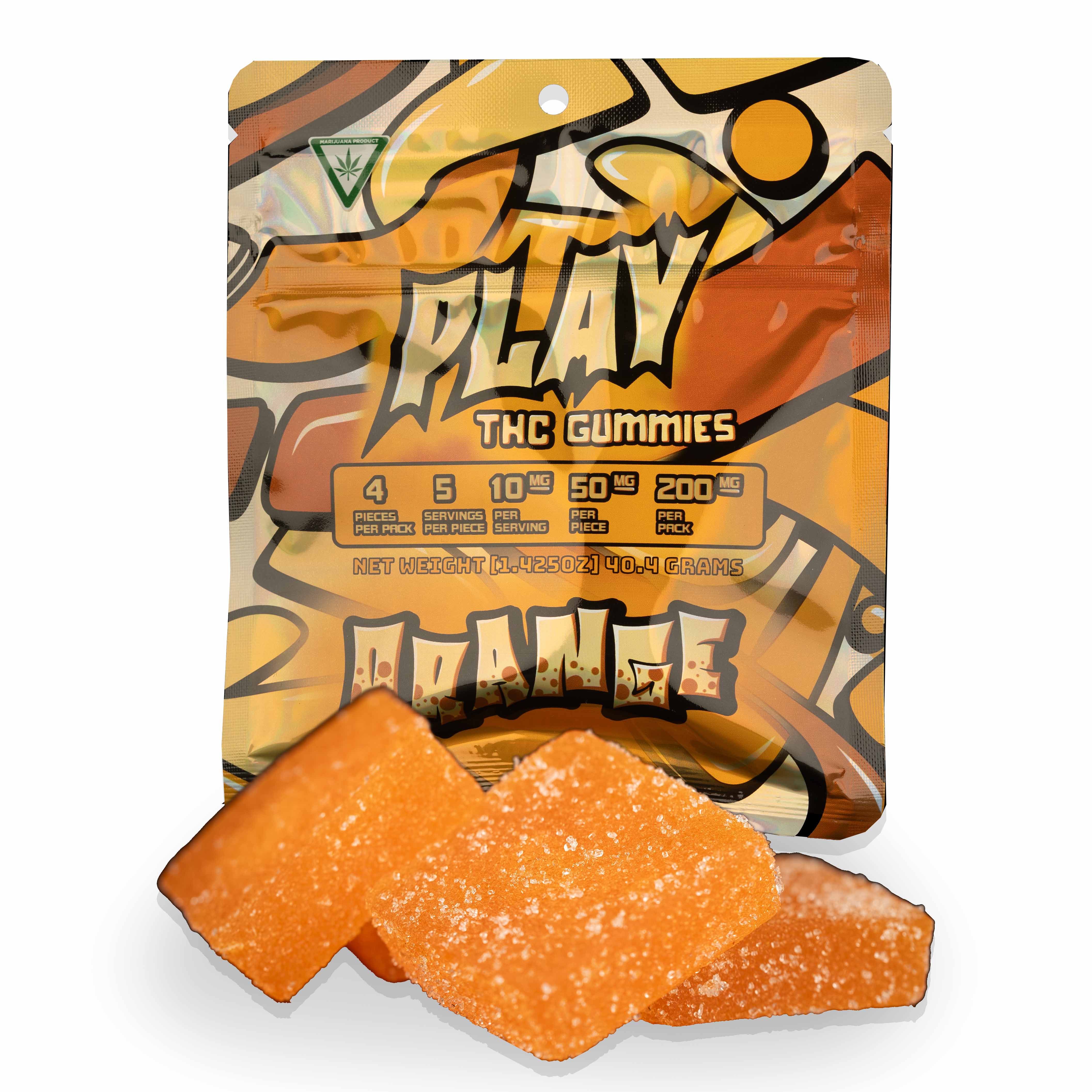 Play - Orange Gummies 4pk 200mg