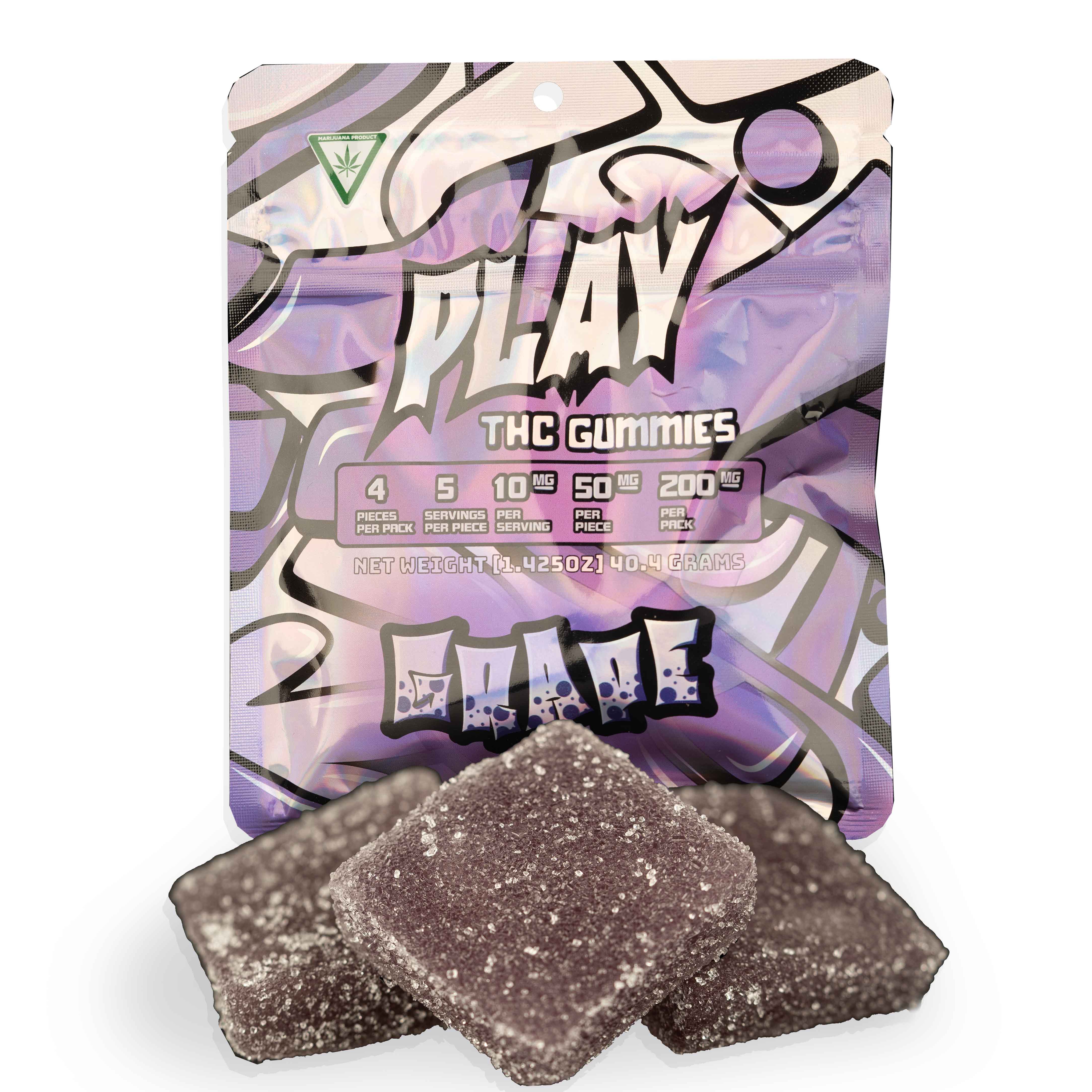 Play - Grape Gummies 4pk 200mg