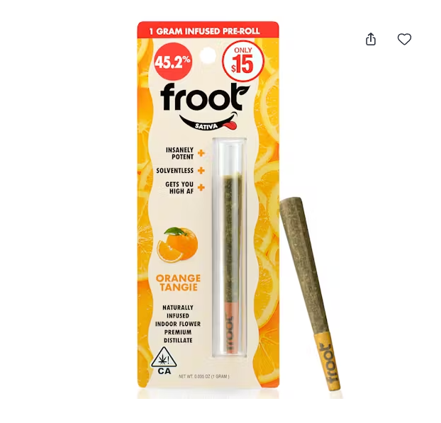 Froot Orange Tangie Infused 1g Preroll