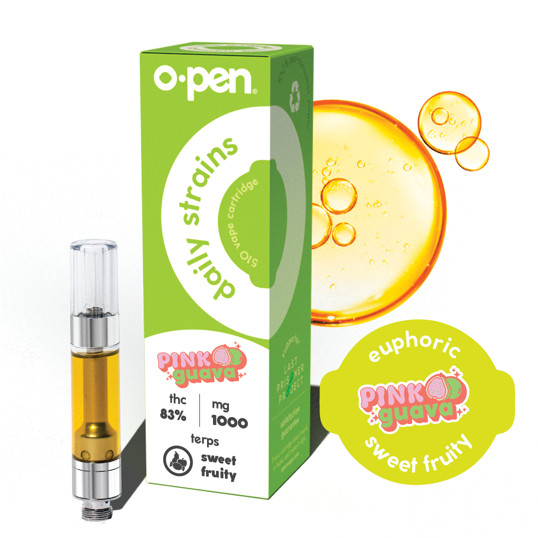 O.Pen Daily Strains Cartridge | Pink Guava 1g Med