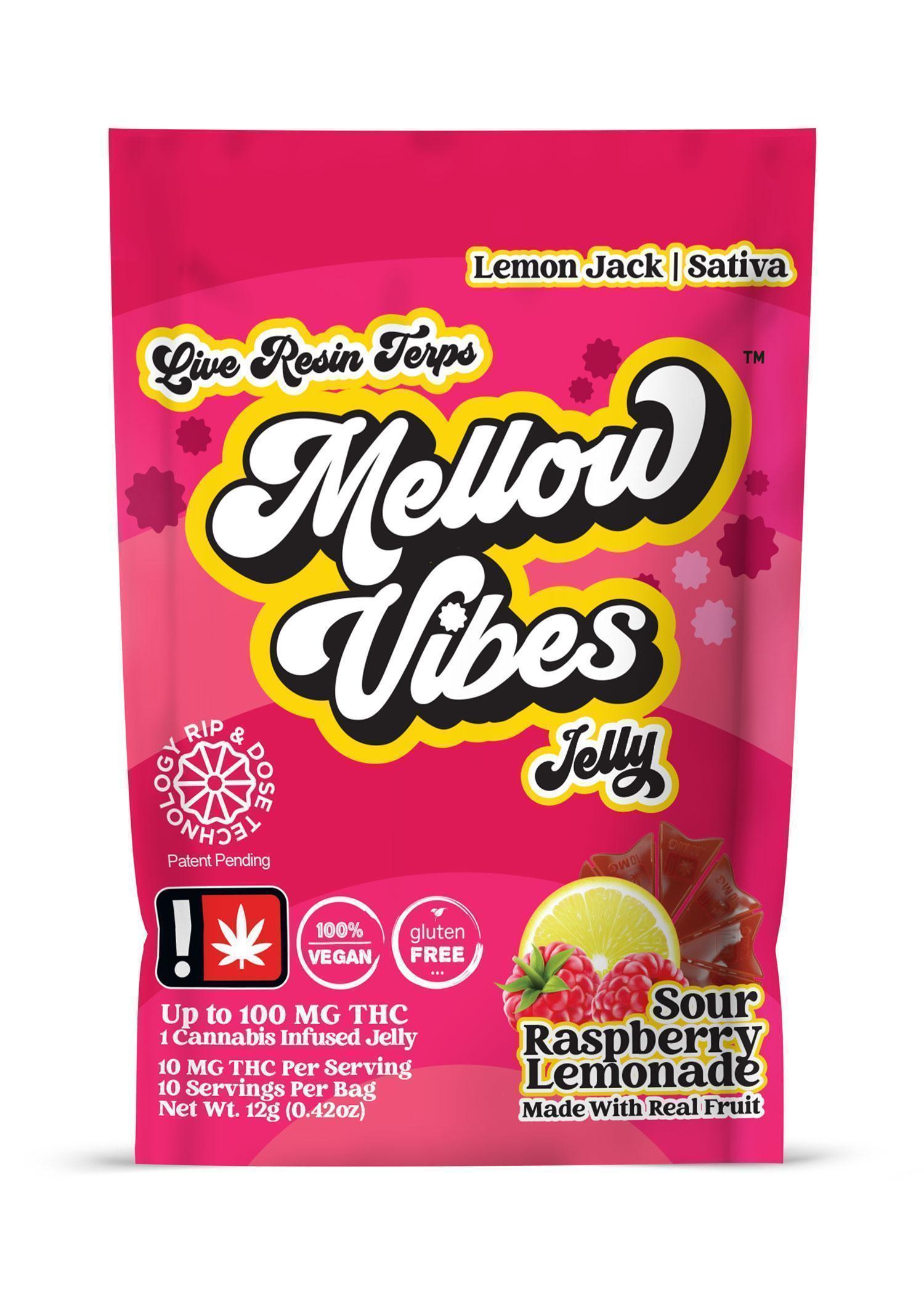 Mellow Vibes - Sour Raspberry Lemonade (S) - Single Jelly 100mg