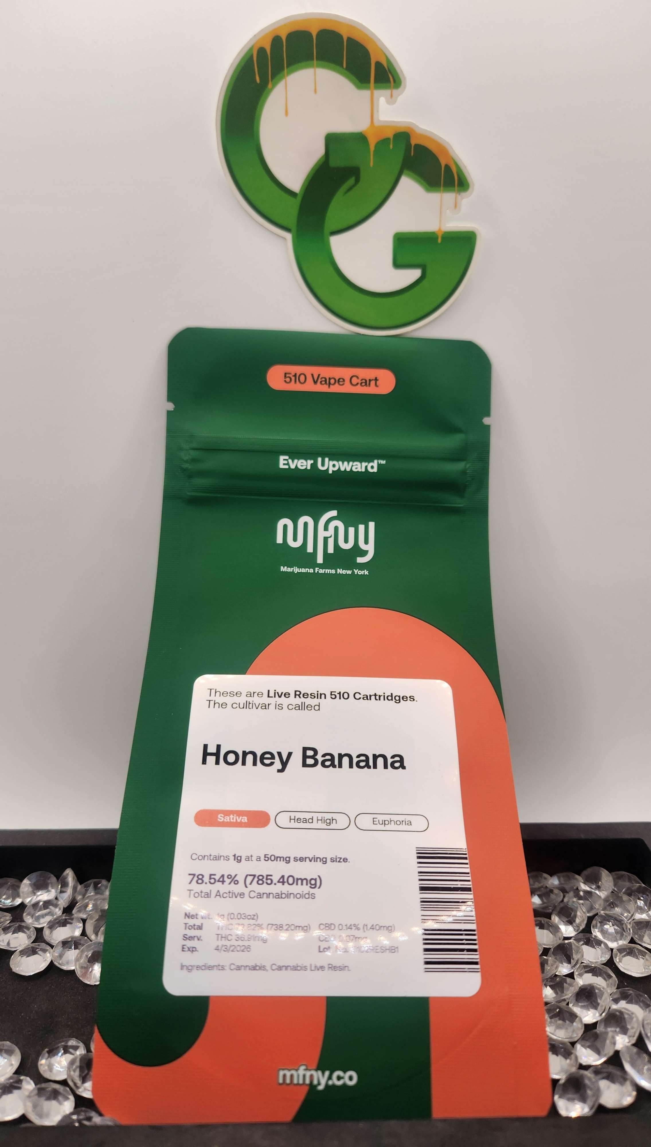 MFNY Honey Banana Live Resin Vape Cartridge 2 Pack