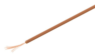 Rolo de fio de cobre multifilar Ø1.1mm 1x0.14mm² - castanho - 10m