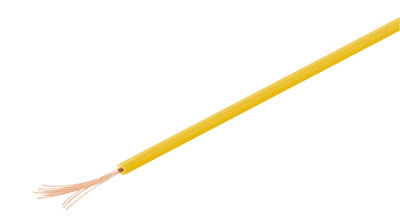 Rolo de fio de cobre multifilar Ø1.1mm 1x0.14mm² - amarelo - 10m
