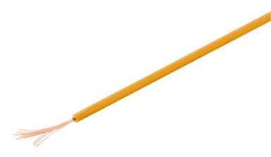 Rolo de fio de cobre multifilar Ø1.1mm 1x0.14mm² - cor-de-laranja - 10m