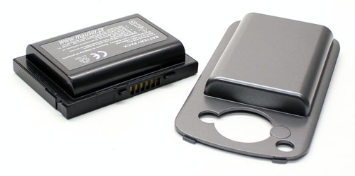 Bateria para PDA compatível com QTek 9600, TyTN, HTC Hermes 3.7V 2400mAh Li-Pol - com tampa cinzenta