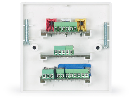 Painel de ligação com portas VGA, USB, áudio stéreo e vídeo composto - FoneStar WPL-401