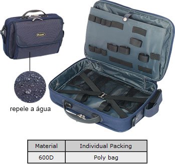 Mala para ferramentas em poliéster 390x245x90mm - Pro'sKit ST-12B