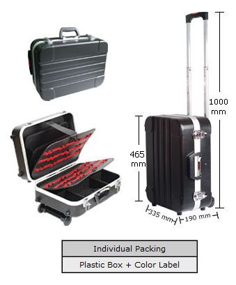 Mala trolley em pl&aacute;stico ABS 465x335x190mm - Pro'sKit TC-311
