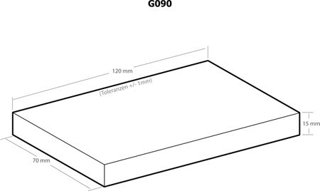 Caixa plástica com tampa transparente 120x70x15mm - Kemo G090