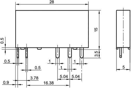 10 Relè Elettromagnetici 24V DC/AC – 1NO+1NC 6A, Ultrasottile Su Guida DIN Con LED