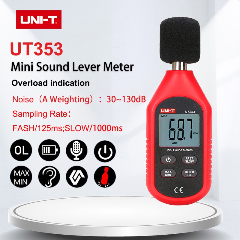 Sonomètre Digital uni-t ut-353 Instrument de mesure de bruit 30 ~ 130dB  Maroc - Moussasoft