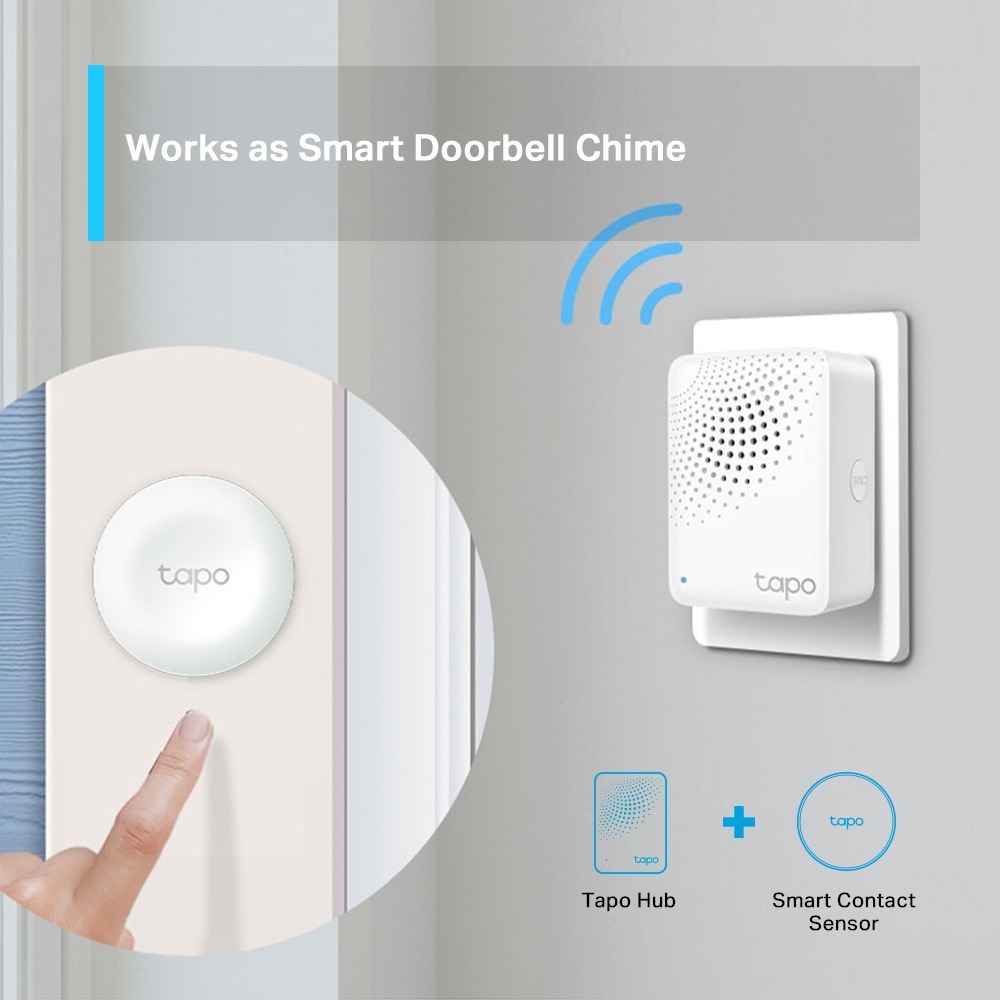 Tapo S210 TP-LINK Interruptor Inteligente Simples de Encastrar c/ pilhas e  protocolo Sub-G