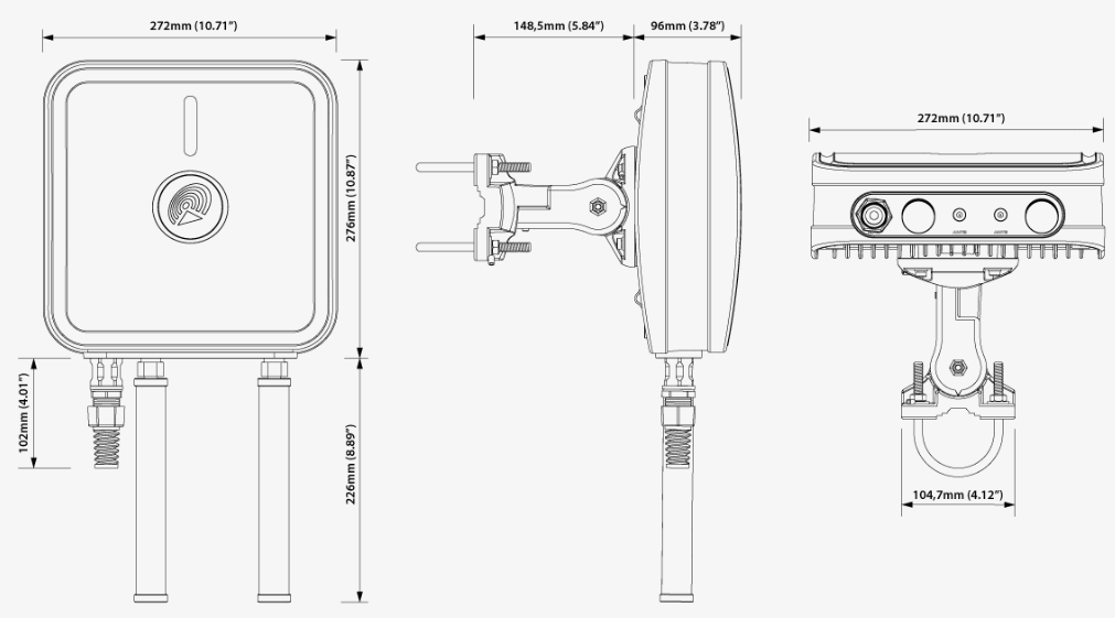 QuMax A360M - Antena LTE direcional + Wi-Fi c/ invólucro IP67 para ...