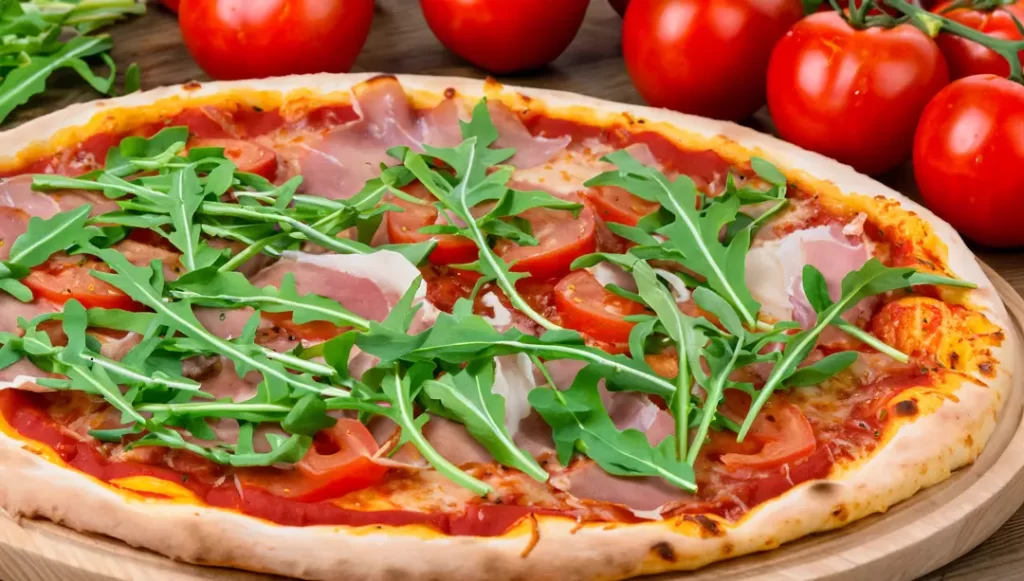 Włoska pizza z szynką gotowaną