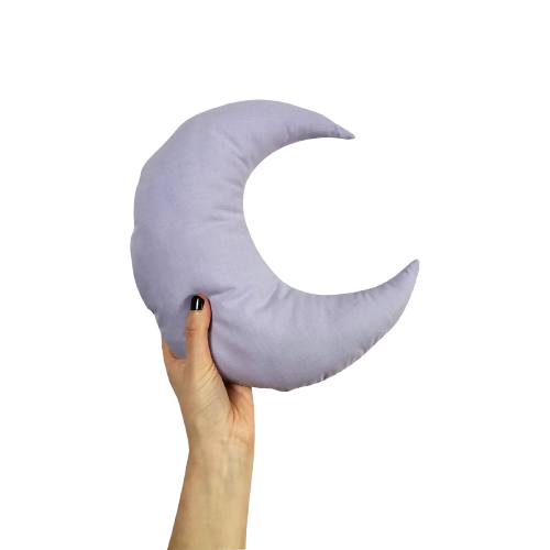 Coussin lune lilas upcyclé - CrushON