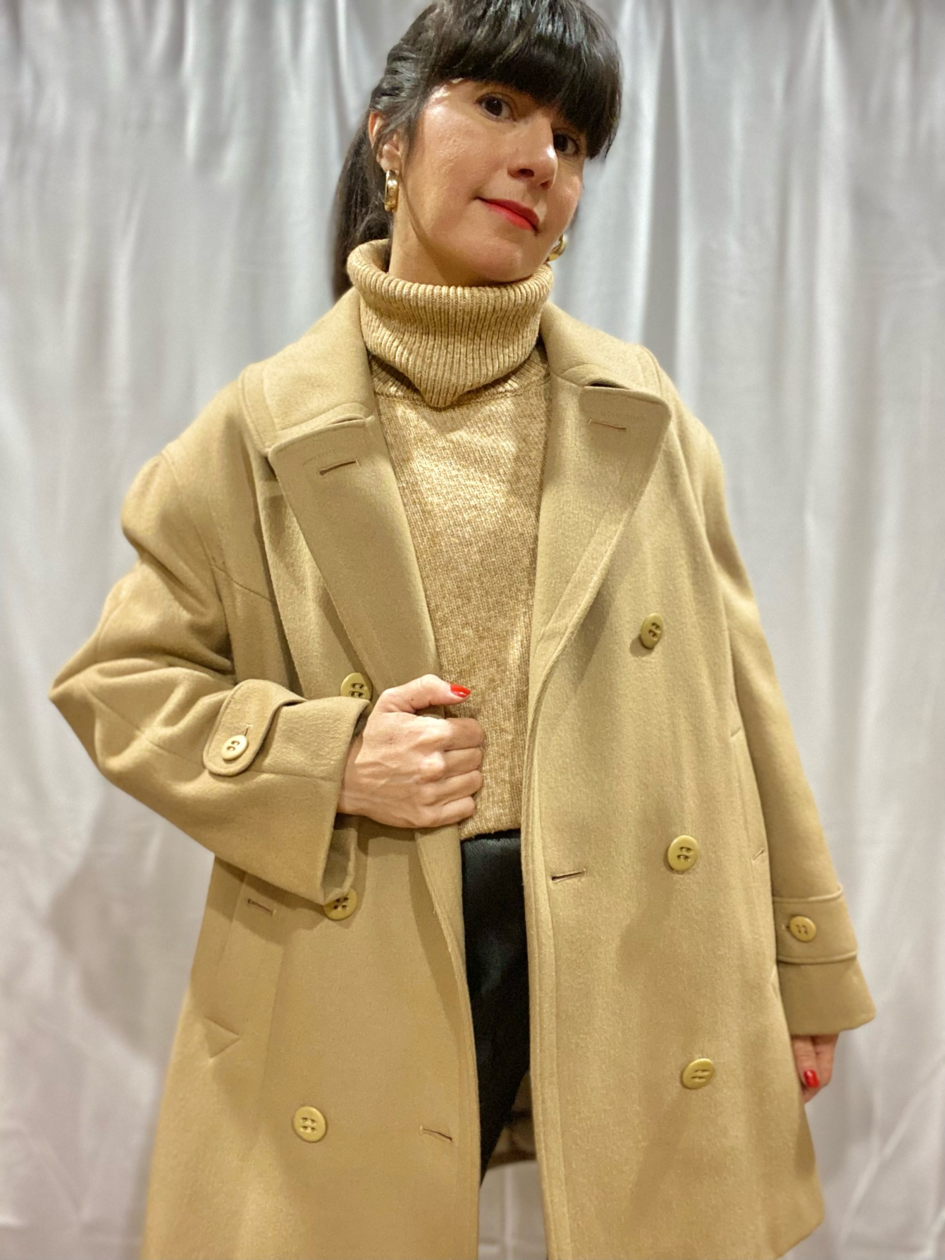 manteau caban beige