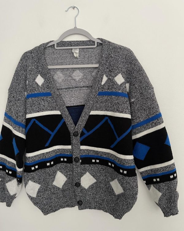 Gros cardigan en laine blanche 80's - CrushON