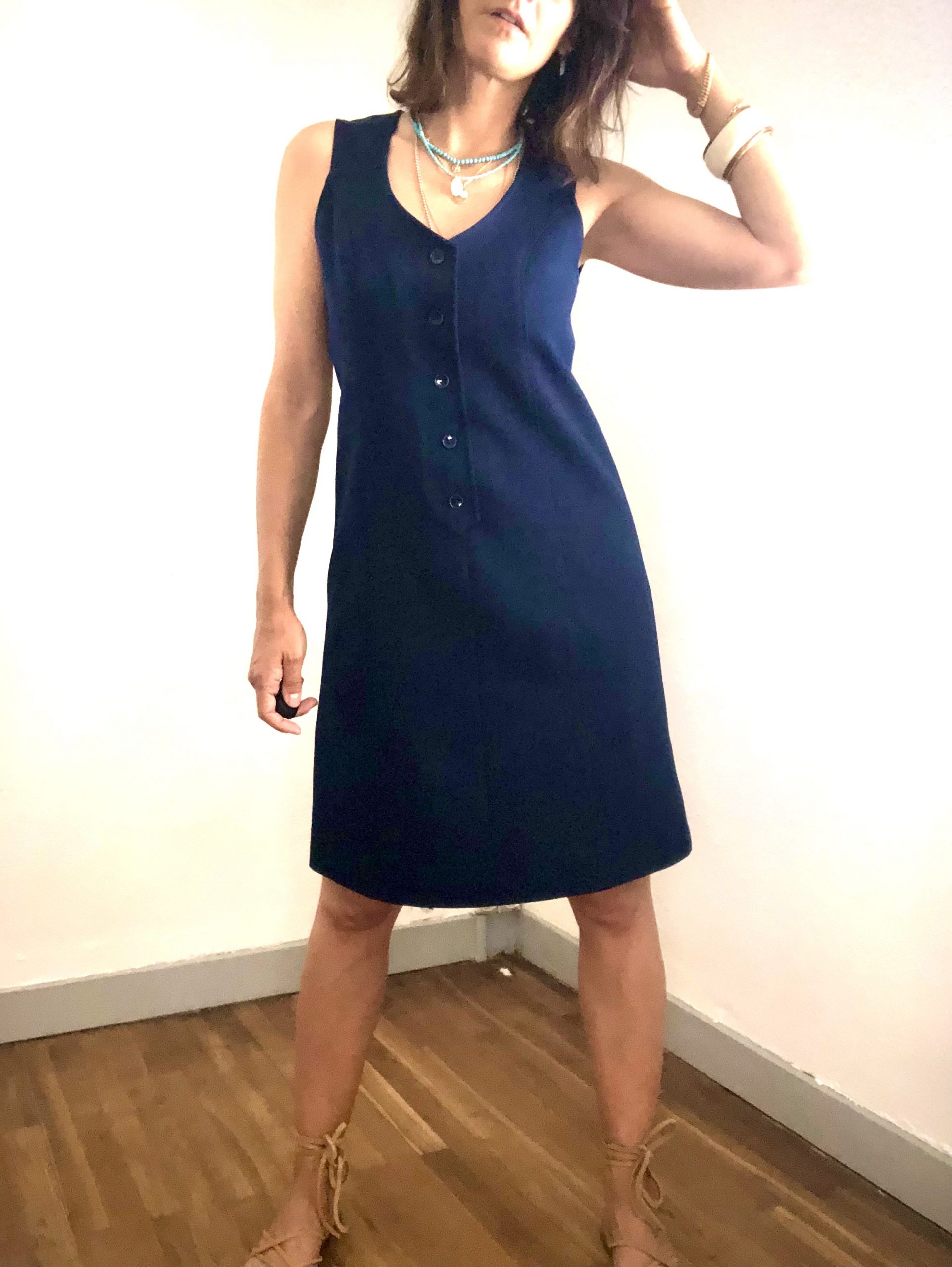 robe 60s bleue marine Vintage | CrushON