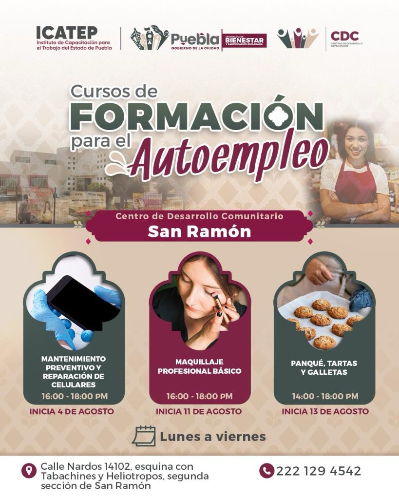 Anuncia Gobierno de la Ciudad apertura de inscripciones para cursos gratuitos de capacitación en agosto