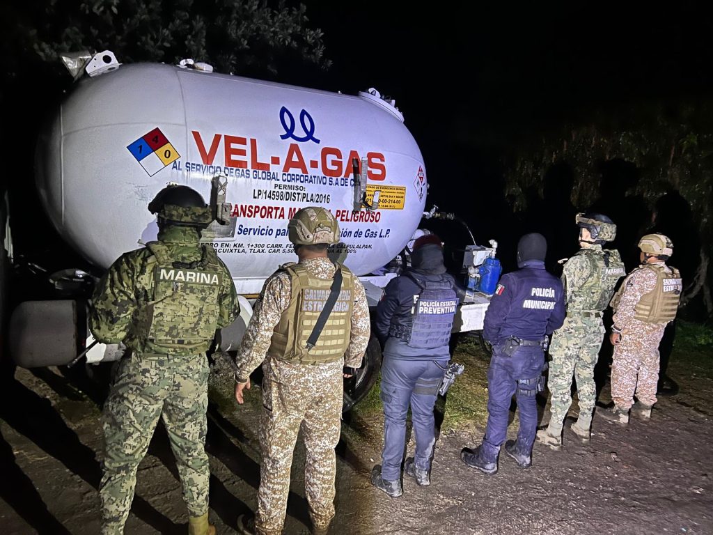 Policía de Texmelucan aseguró pipa empleada para traslado y venta ilegal de gas