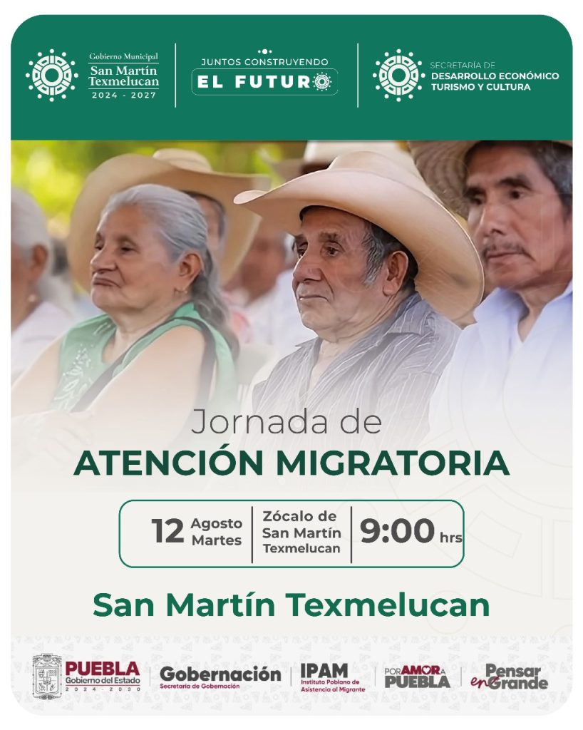 Gobierno de Texmelucan e IPAM realizarán jornada de atención al migrante