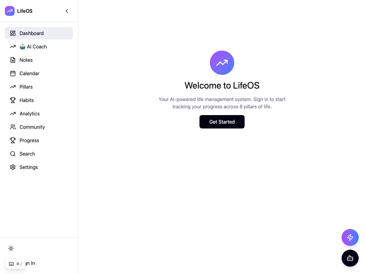 AI-Powered Life Management App