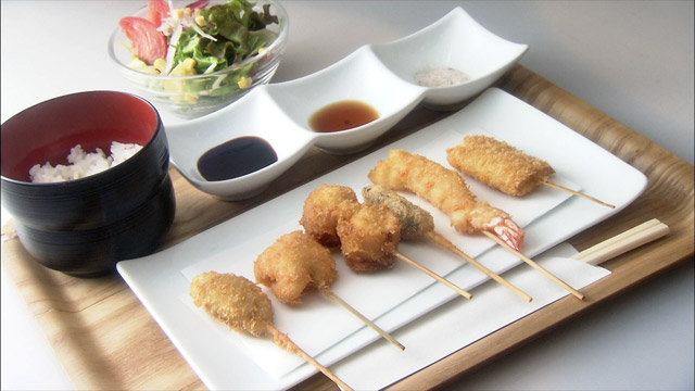 串揚げランチ1250円(税込)※土日のみ