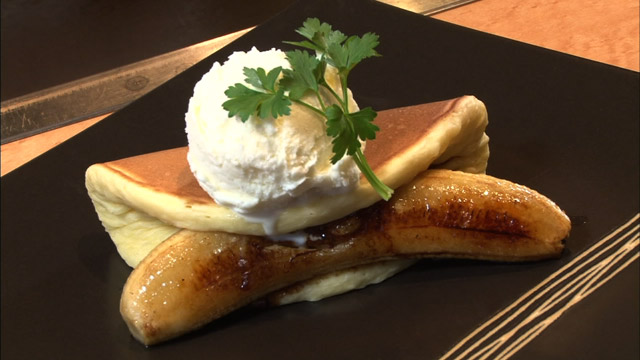 バナナフランベのどら焼き仕立て550円