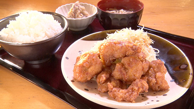 鶏の唐揚げ明太風味定食 1000円