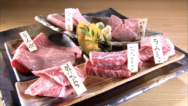 和牛もも肉6種盛り合わせ4120円