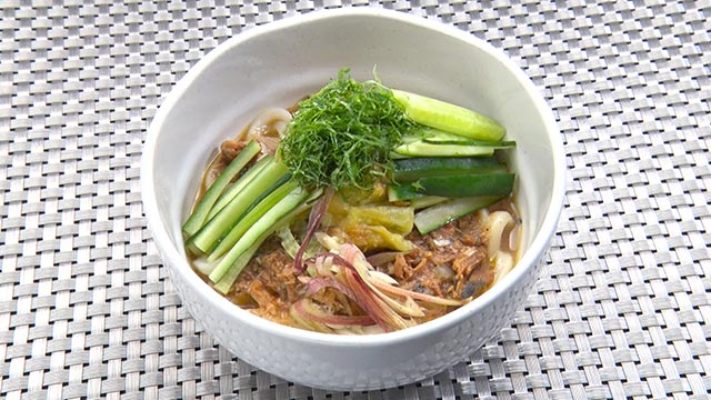 村田流サバ缶でぶっかけうどん