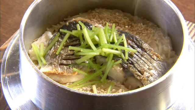 鯵と新生姜の釜炊きご飯1580円