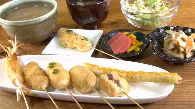 7種の串揚げランチ1000円