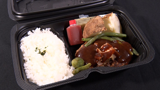 ハンバーグ弁当1200円(税込み)