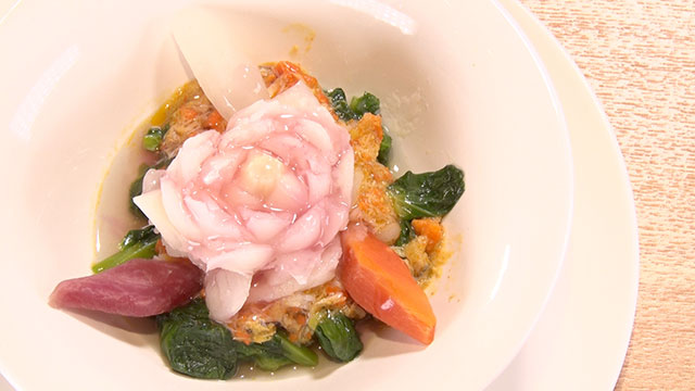 【要予約】豆苗と季節の根菜上海蟹みそあんかけ 1人前 3000円